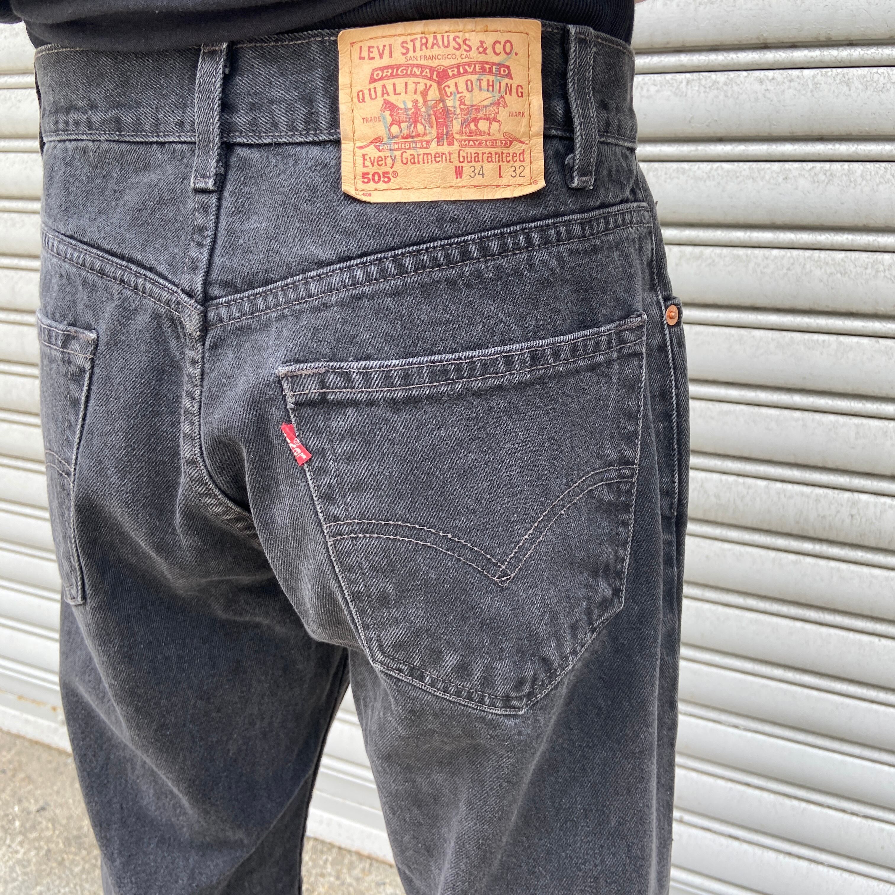 リーバイス LEVI’S 505 後染め ブラック デニム ジーンズ パンツ