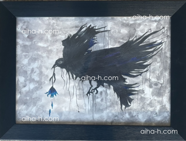 水彩画「雲行きの怪しい」