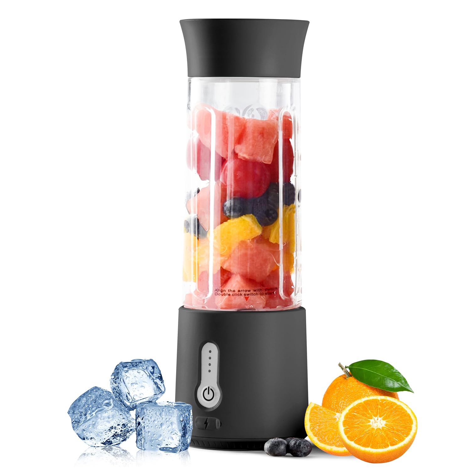 【数量限り】ミキサー スムージー ジューサー 氷も砕ける ミキサー 小型 ブレンダー 丸洗い可 500ML コードレス 携帯ジューサー パワーバンク 保護機能 USB充電式 持ち運び便利 磁気誘導型安全機能 野菜 果物 ジュース 離乳食用 栄養補充