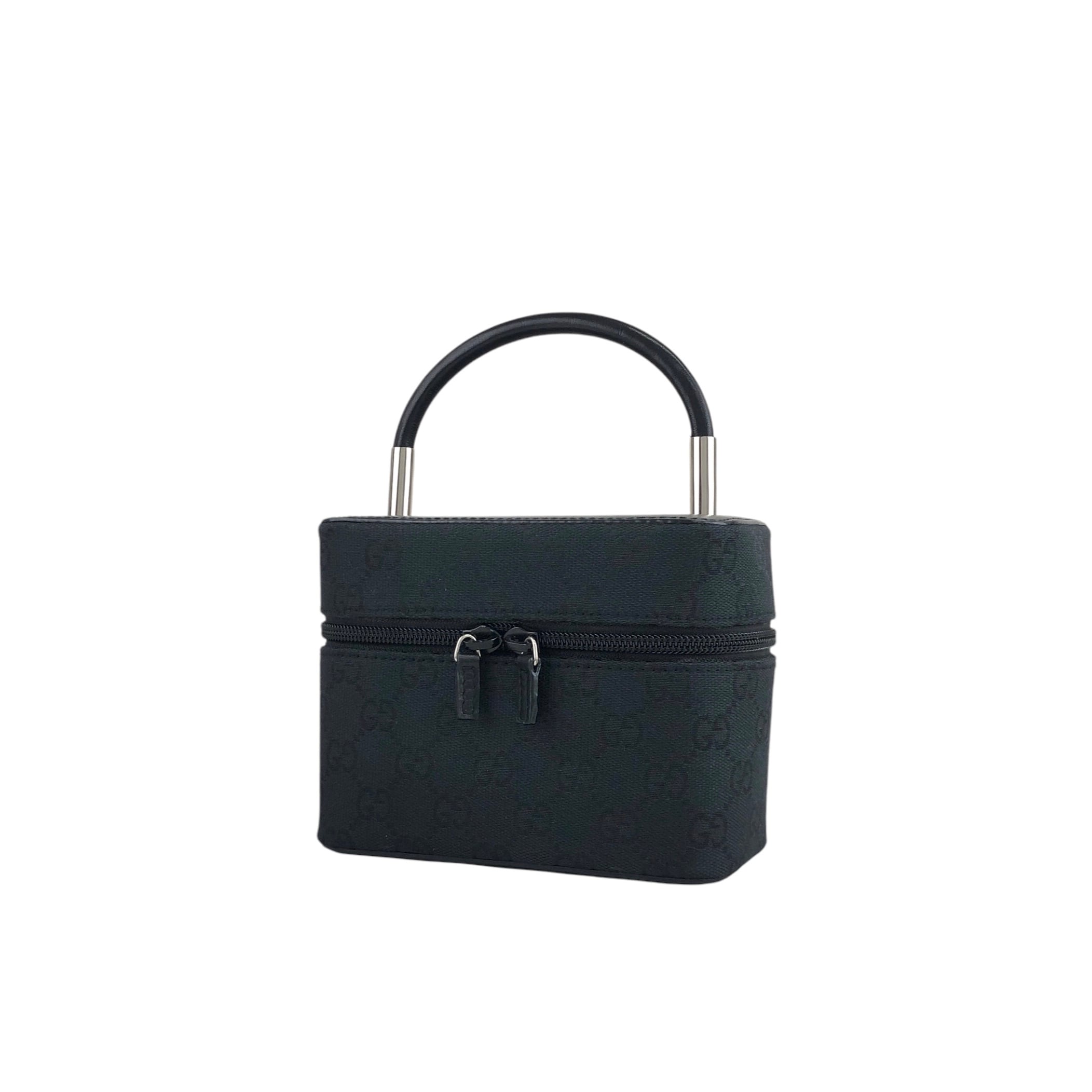 GUCCI グッチ ハンドバッグ ブラック GGキャンバス キャンバス GUCCI グッチ ハンドバッグ ブラック GGキャンバス キャンバス
