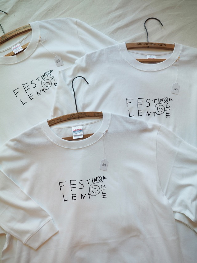 FESTINA LENTE オリジナル 手描きロゴ Long sleeve T shirt／Lサイズ