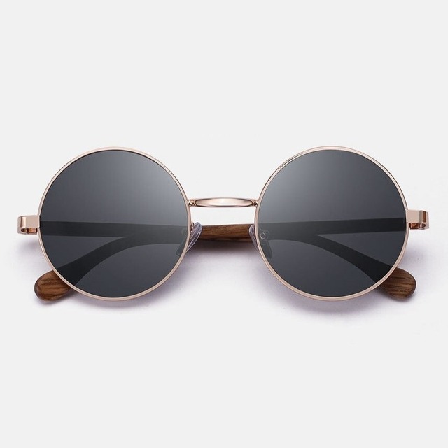Wood Temple Round Sunglasses / ウッド テンプル ラウンド サングラス