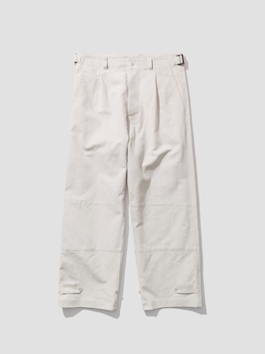 ATON COTTON DOUBLE CLOTH WIDE PANTS WARM WHITE PRAGLW0209