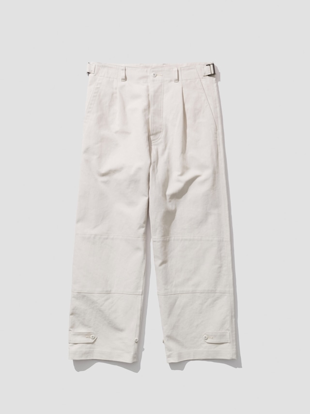 ATON COTTON DOUBLE CLOTH WIDE PANTS WARM WHITE PRAGLW0209