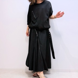 ミカーレミカーレ MICALLEMICALLE ジッパー付きセットアップ 五分袖Ver.