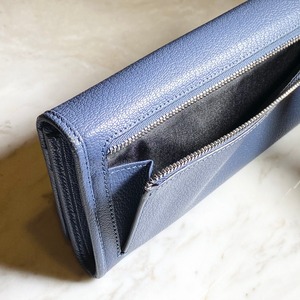 LOEWE blue gray color long wallet