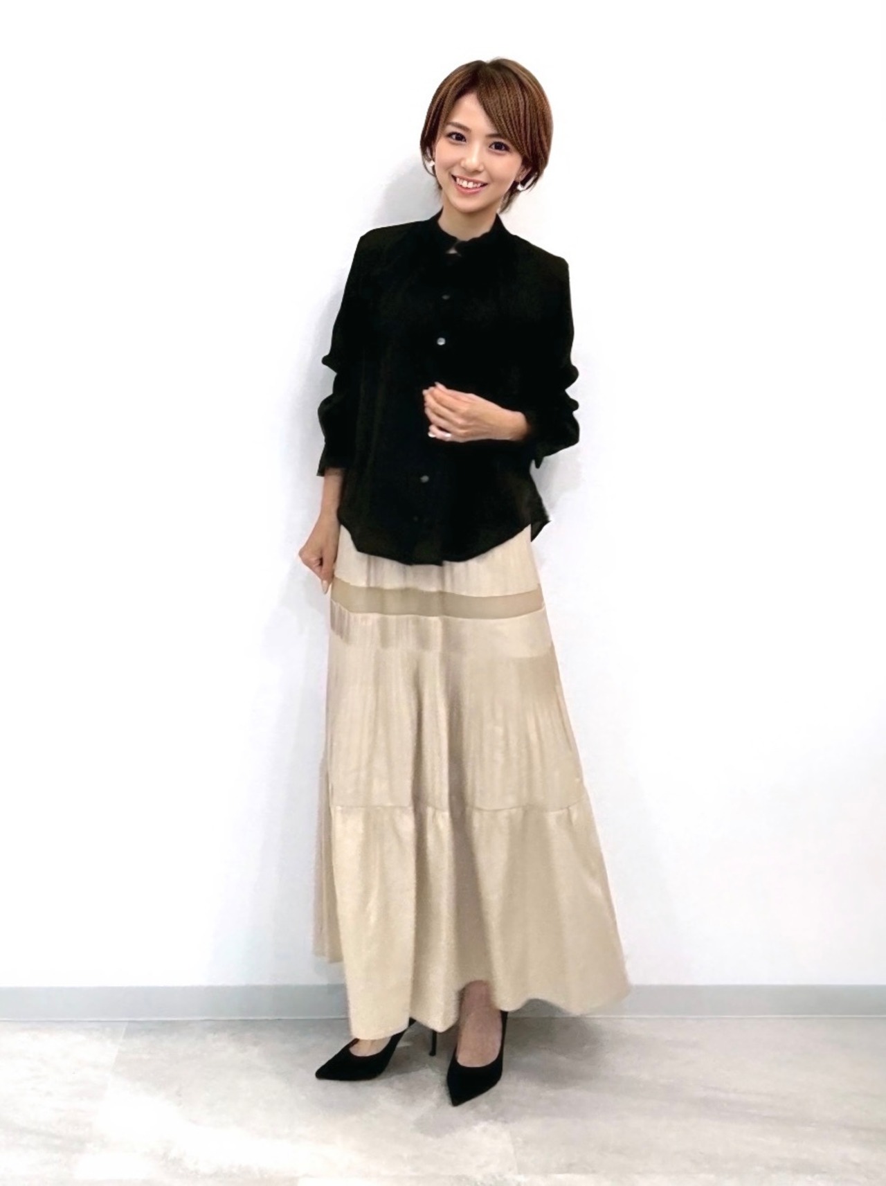 ティアードプリーツグロースカート