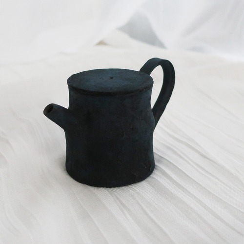 柳川晶子　茶壺（藍）c