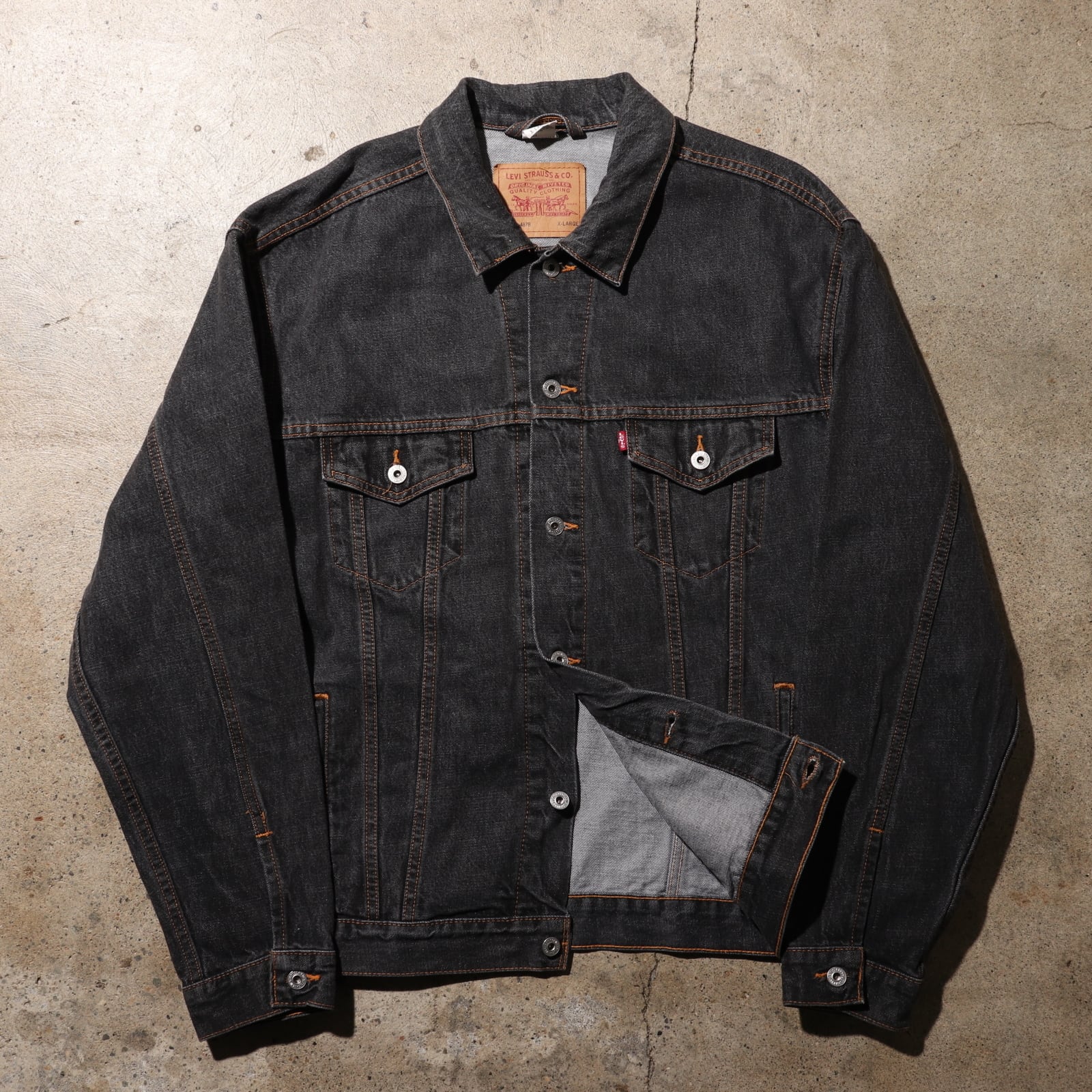 美品 XL 99年 70507 先染め黒 メキシコ製 Levi's ブラックデニム 