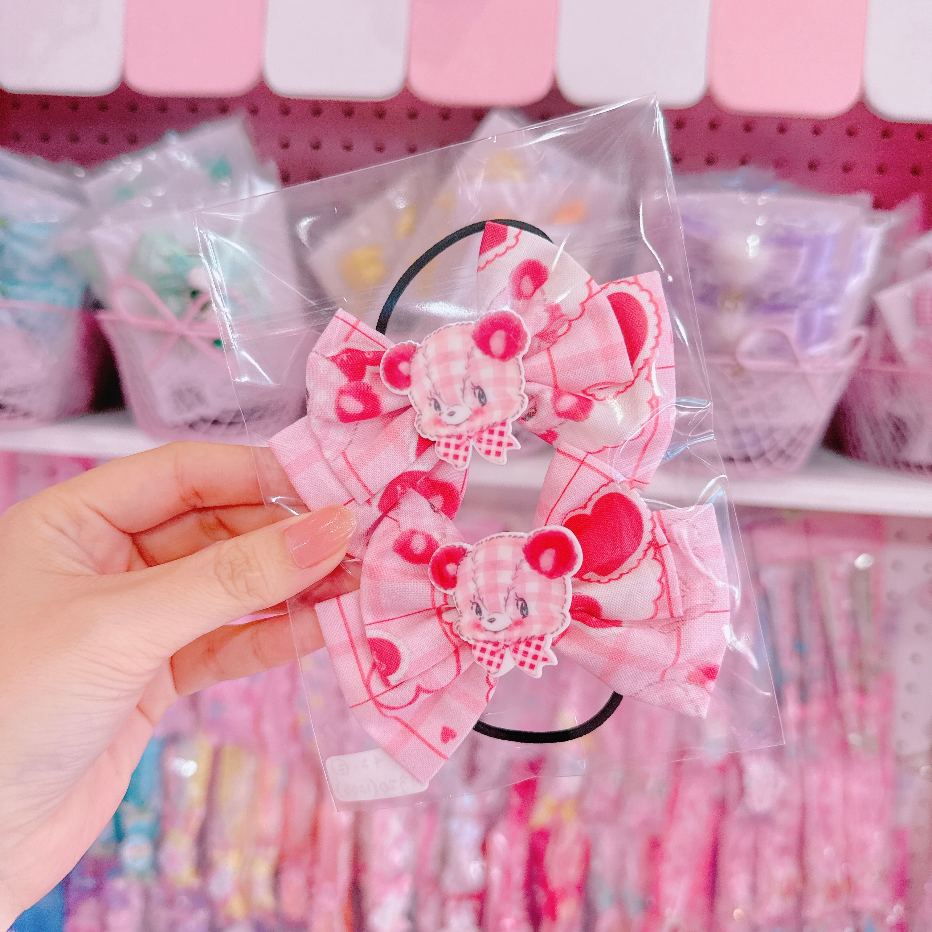 【R7】42-2布リボンツインヘアゴム