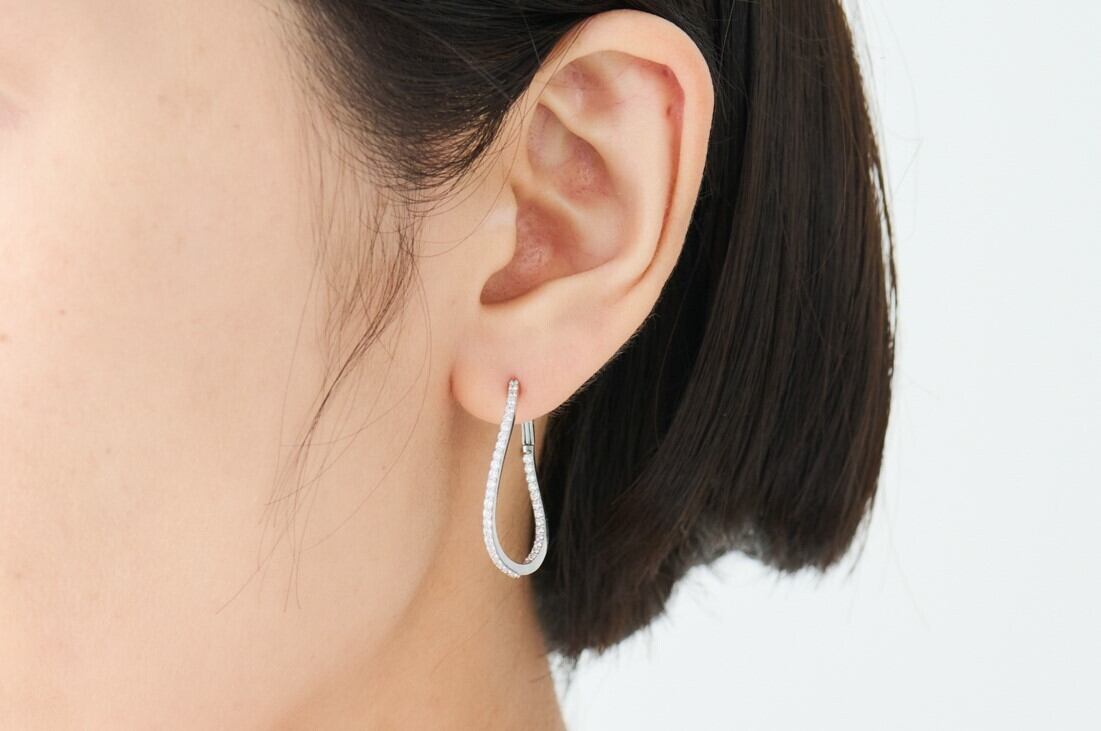 天然ダイヤモンド フープピアス（2種） | 中村江里子セレクション  