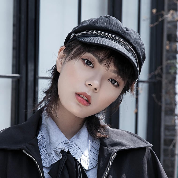 キャスケット レディース ブラック シンプル 韓国 原宿 ベレー帽 キャスケット レディース ブラック シンプル 韓国 原宿 ベレー帽