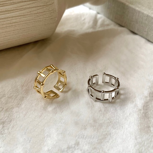 square chain design  ring