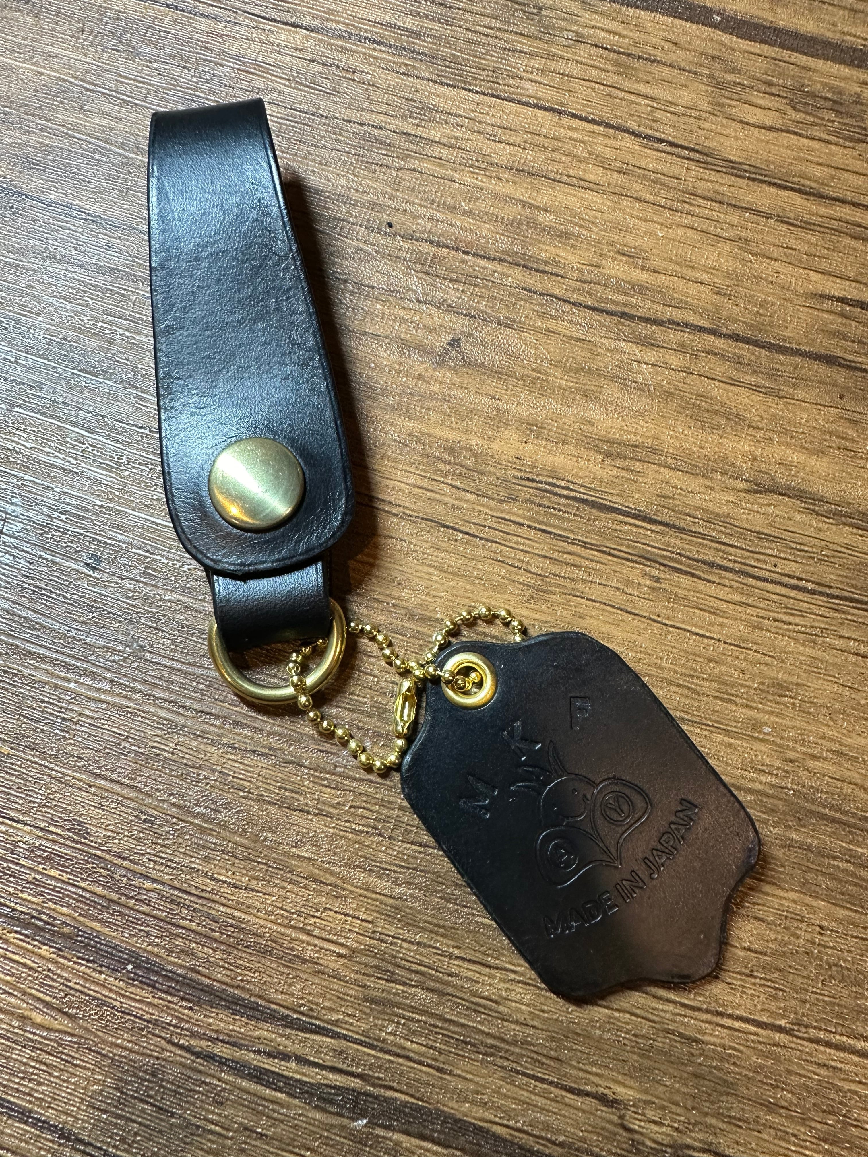 クロムハーツWベルトループクロスボタンブラックレザー|クロムハーツ