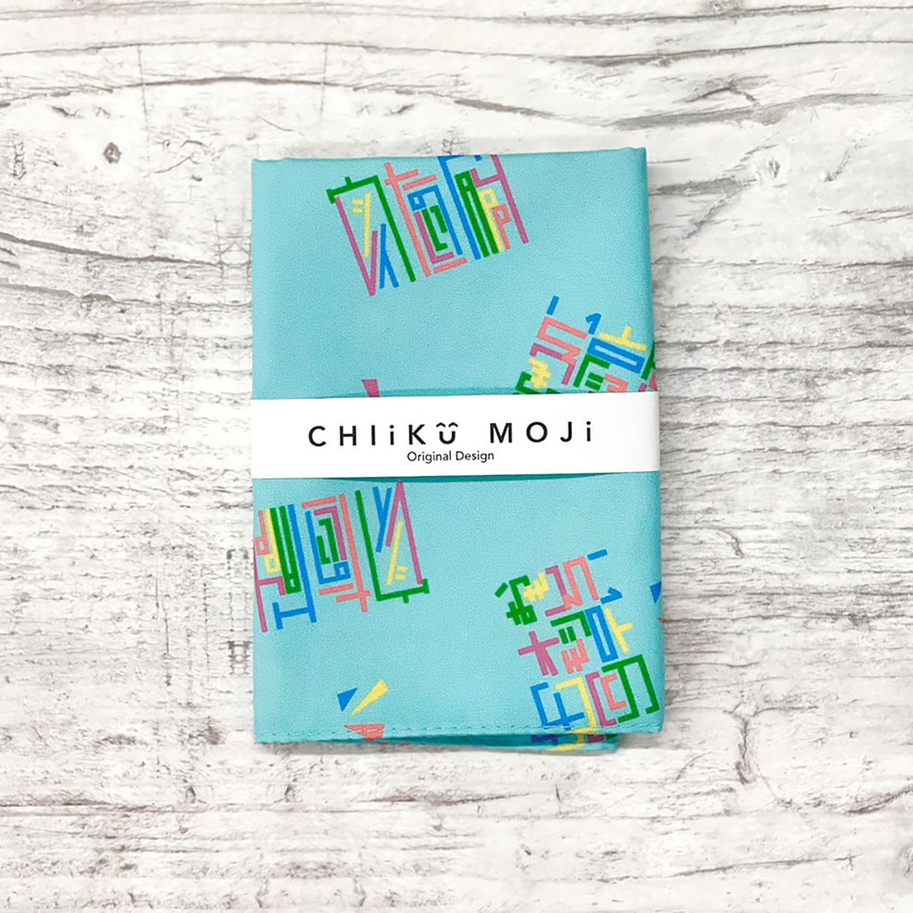 BANDANAバンダナ/文字ネオンカラー(ミント) | CHIiKu MoJi