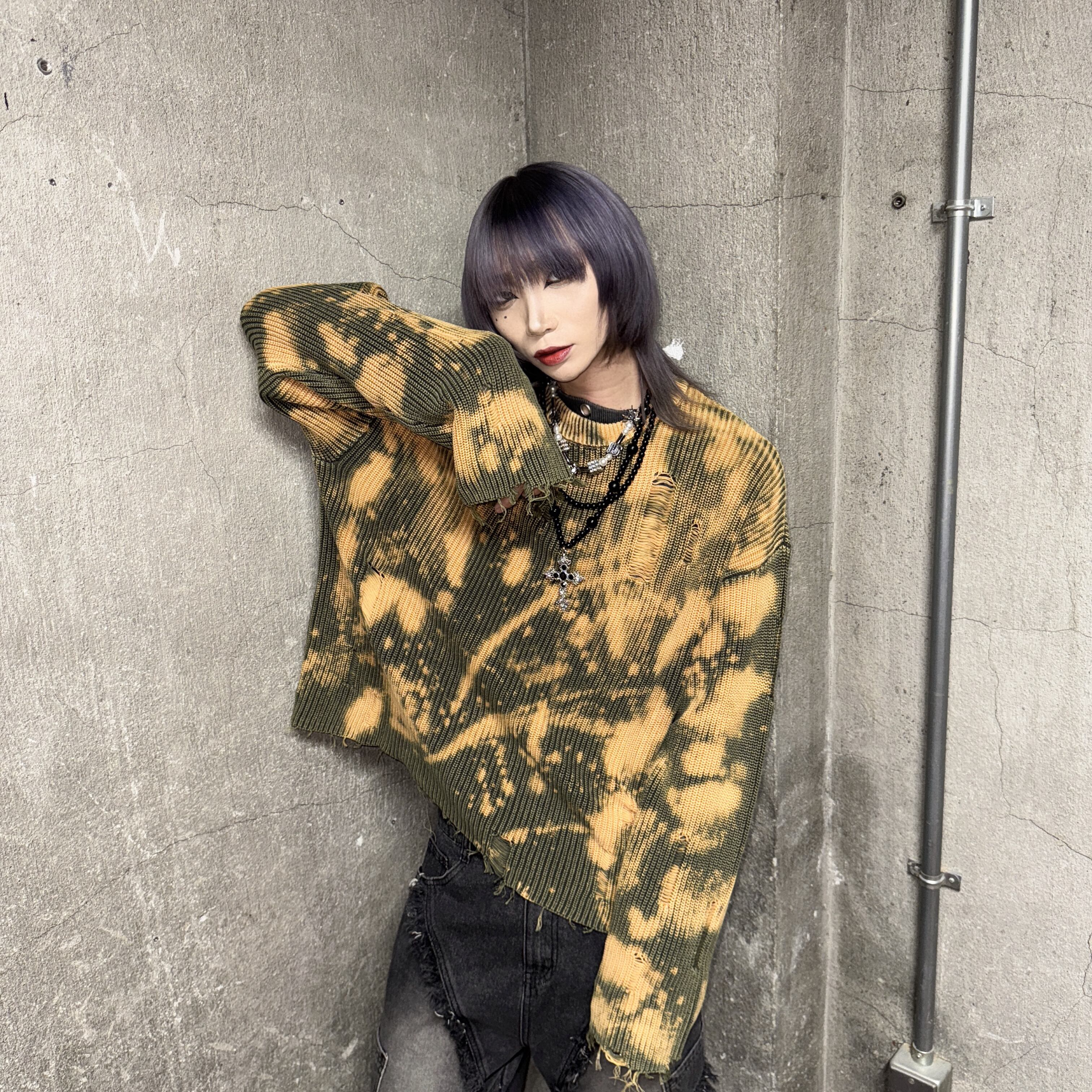 UNDER GROUND グランジクルーニット ストリート グランジ | 韓国系ユニ