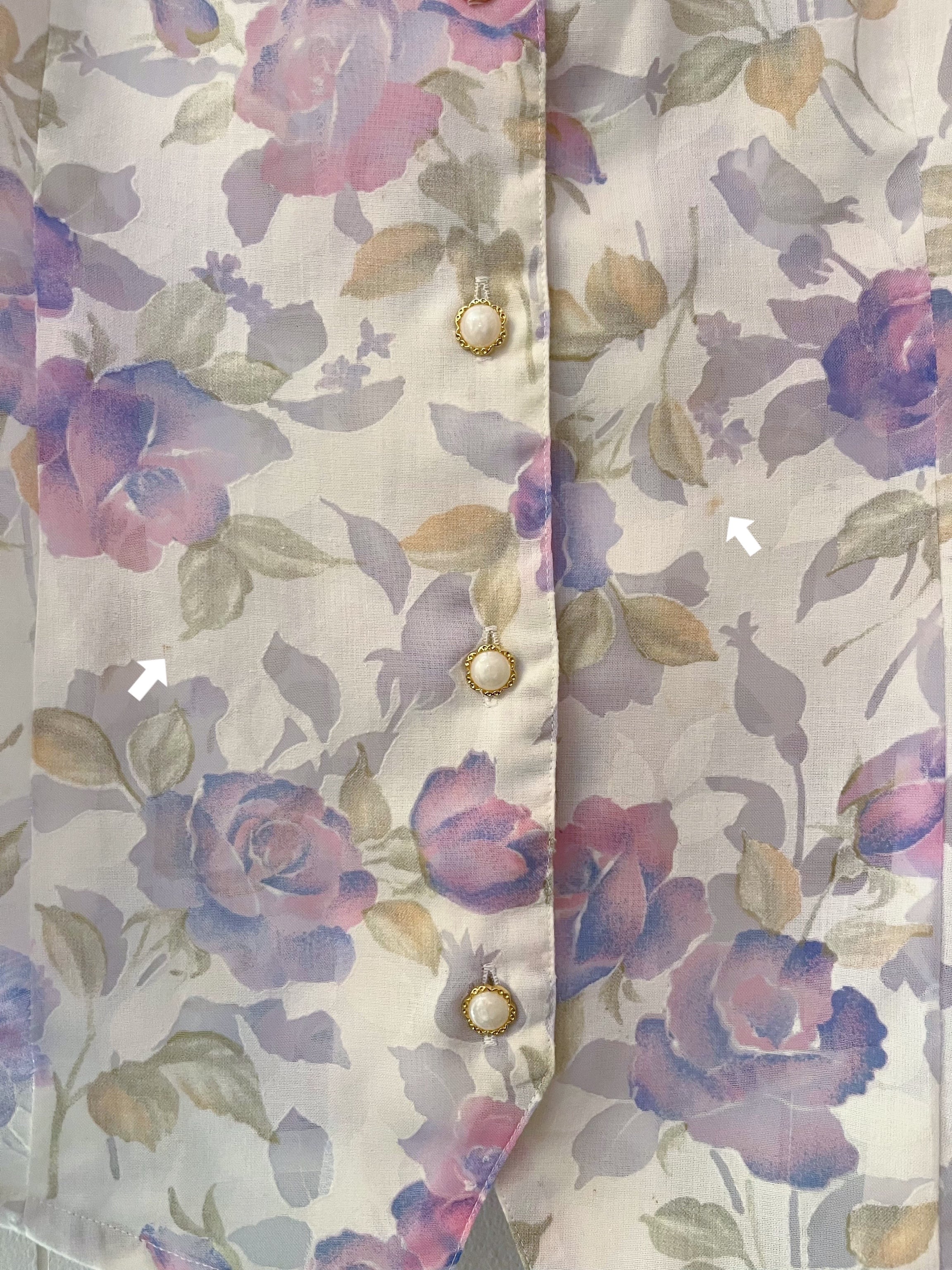 water color rose blouse