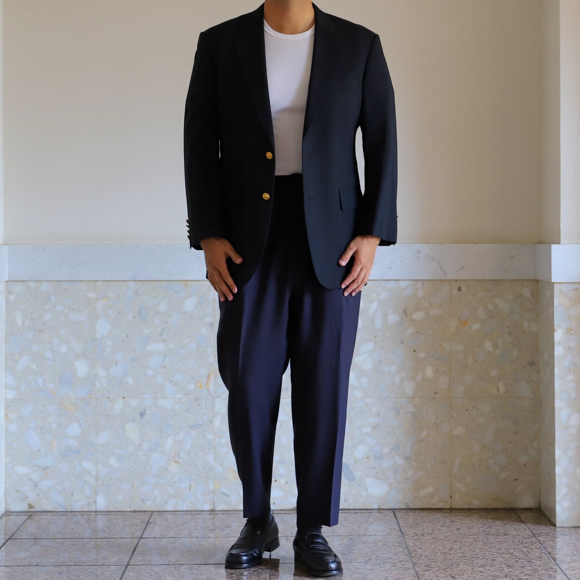 極美品】BROOKS BROTHERS Navy blazer size43 Made in USA excellent
