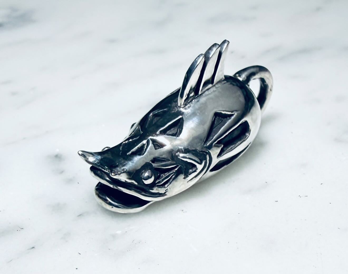 【匿名配送】VNTG メキシコ シルバーフィッシュ ペンダントトップ Bichir Head ペンダント トップ シルバー925製 | アフリカ熱帯魚専門店