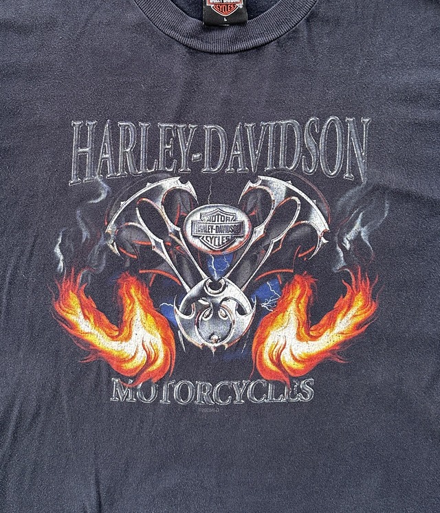 -Harley Davidson- Vintage 00s L Print T-shirt