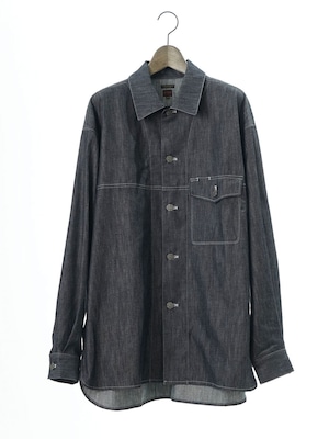 EGO TRIPPING (エゴトリッピング) 90sDENIMSHIRTS デニムオーバーシャツ / INDIGO×L.GRAY 616604-56