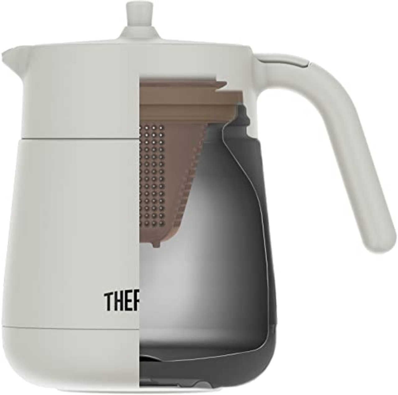 サーモス 真空断熱ティーポット ストレーナー付き 700ml ライトグレー TTE-700 LGY
