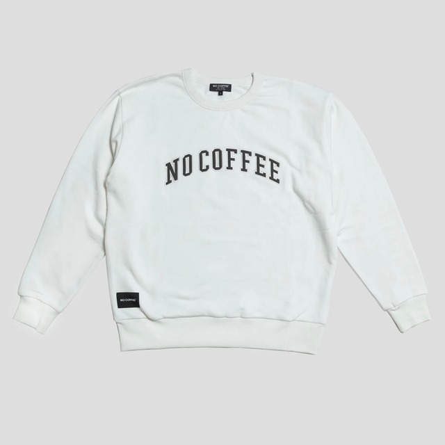 【NC by NO COFFEE】 アーチロゴ クルーネックスウェット WHITE