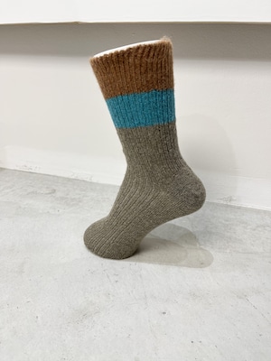 FAKUI / BI-COLOR WOOL SOCKS FK-143