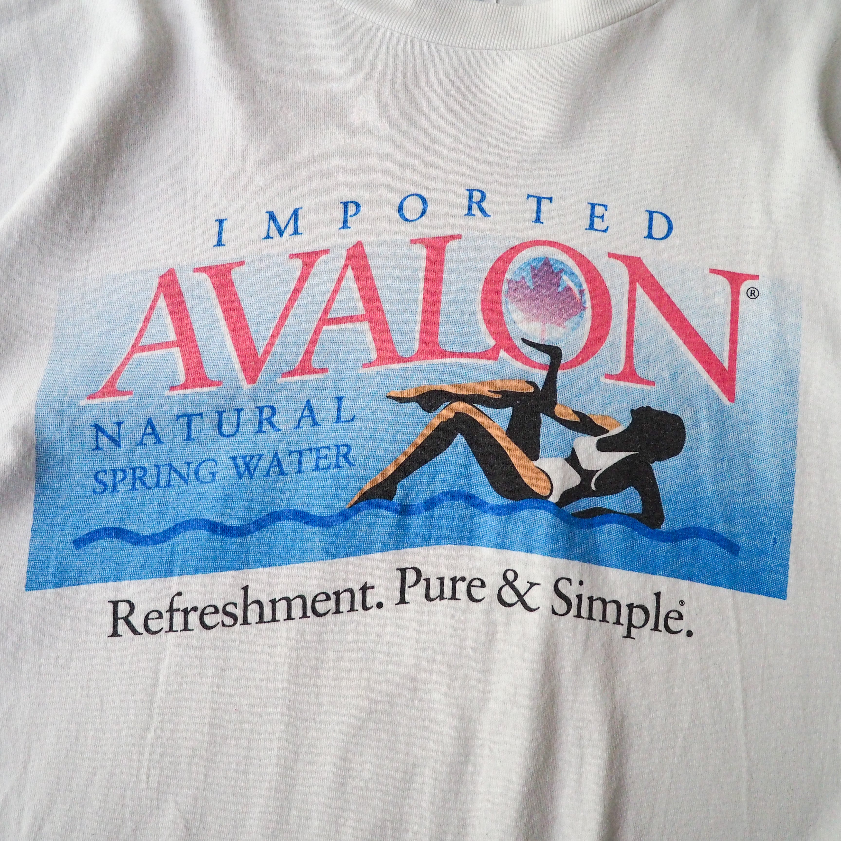 90s “AVALON” tee XL 企業系 裾ダブル袖シングルステッチ かつて存在