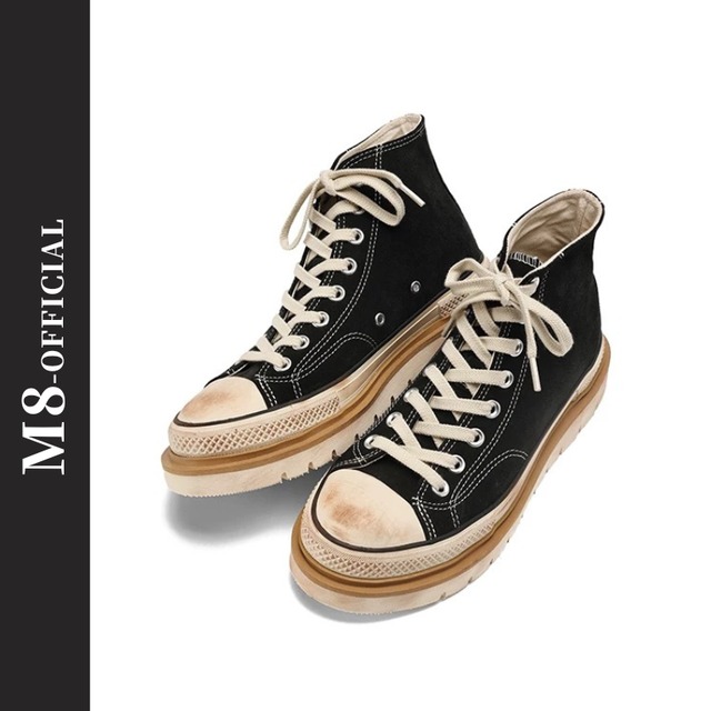 vintage high cut canvas sneaker 2color M0655