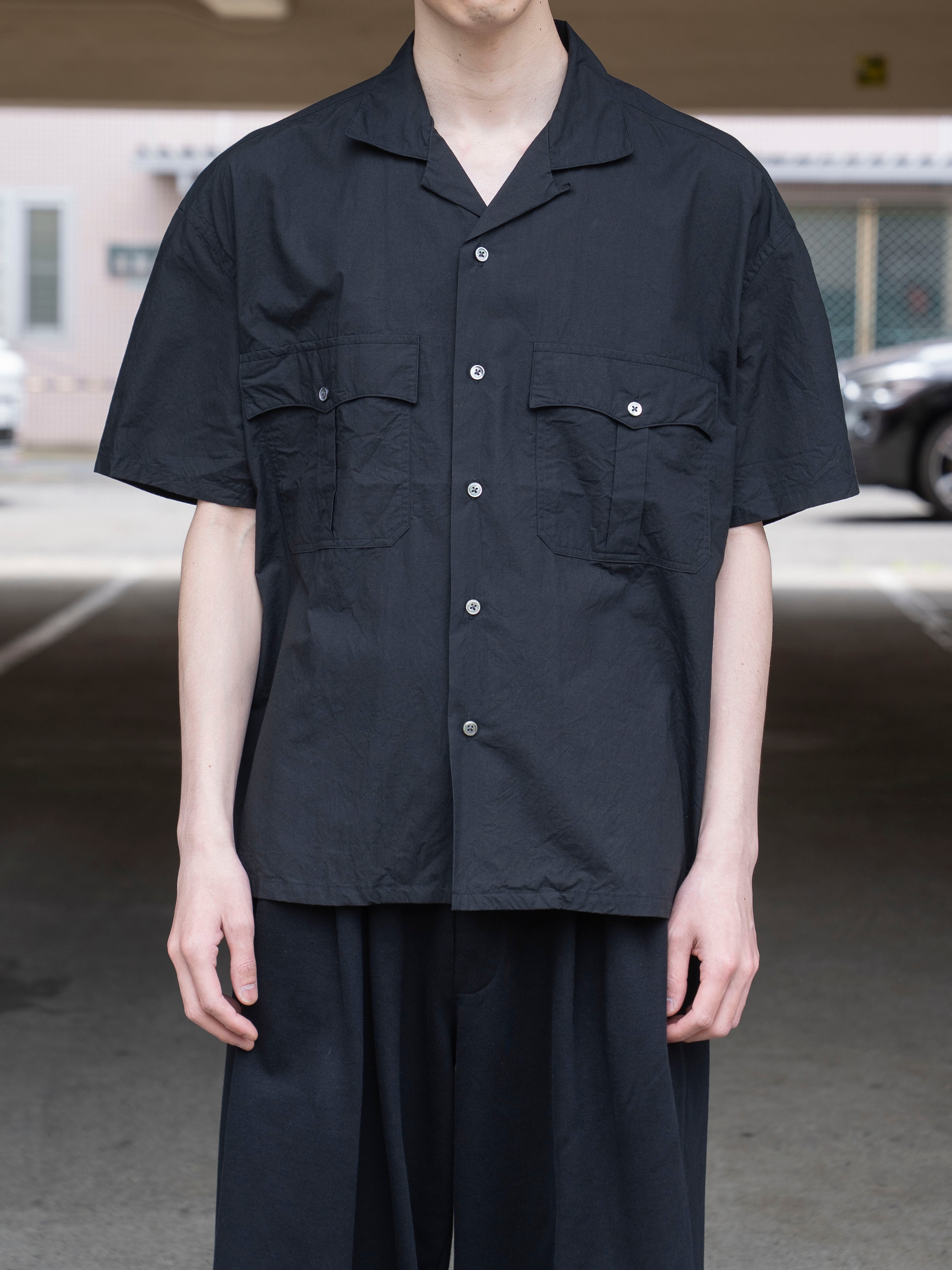 PORTER CLASSIC KEROUAC TRAVELER'S SHIRT BLACK PC-016-3984 | BEST