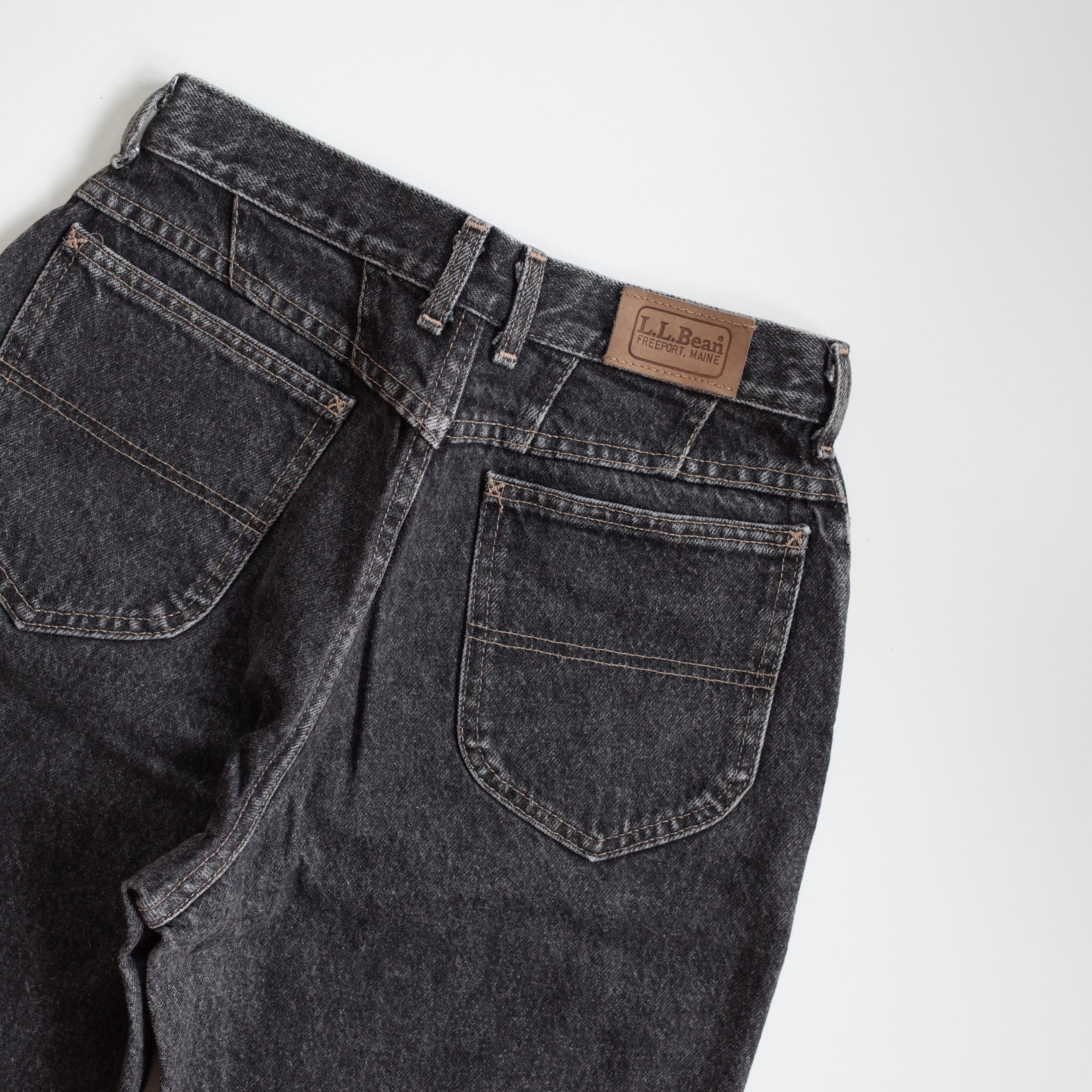 L.L.Bean tapered black denim pants