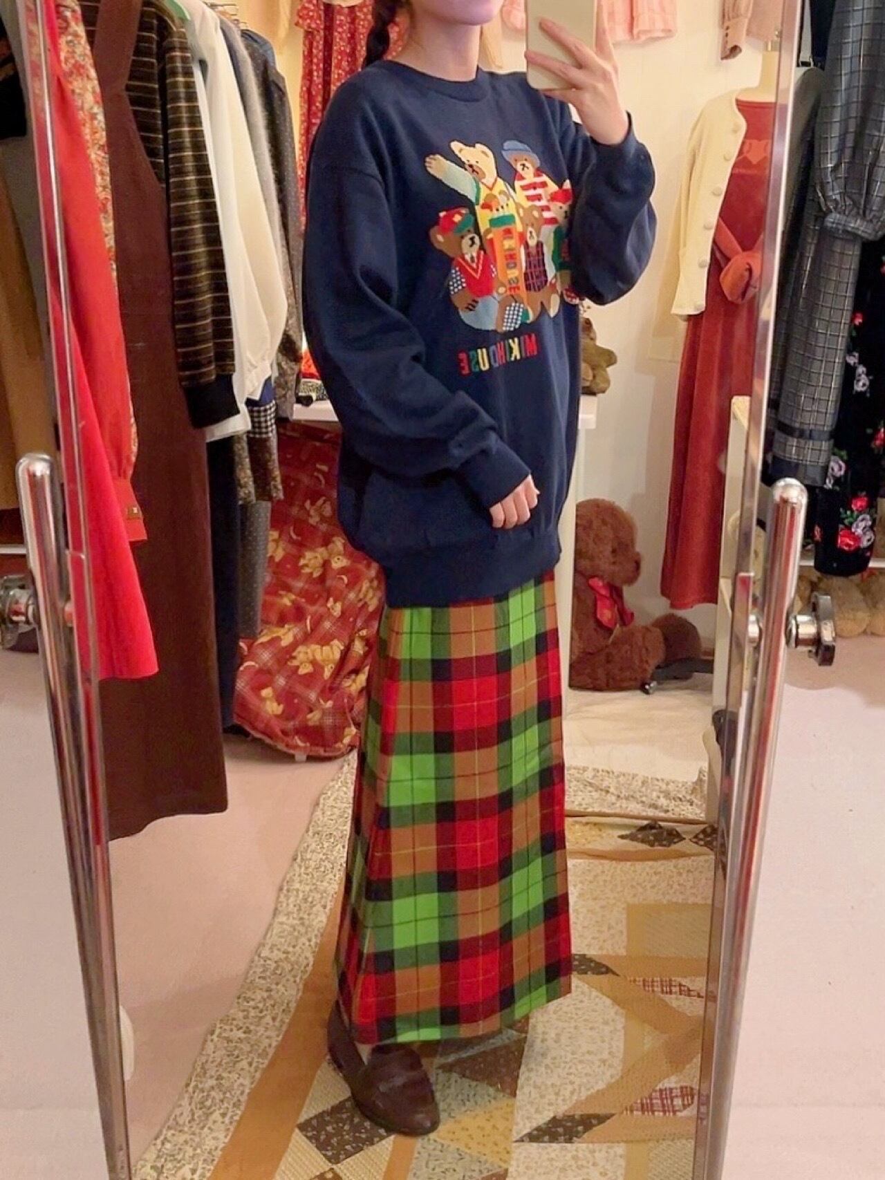 miki house / golf bear knit sweater