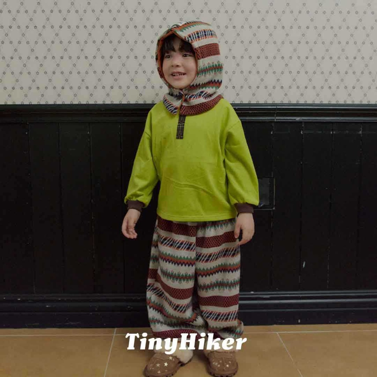 〖取寄〗韓国子供服 / 26winter / TinyHiker / トムソーヤヘンリーネックT / キッズ *XS~XL*