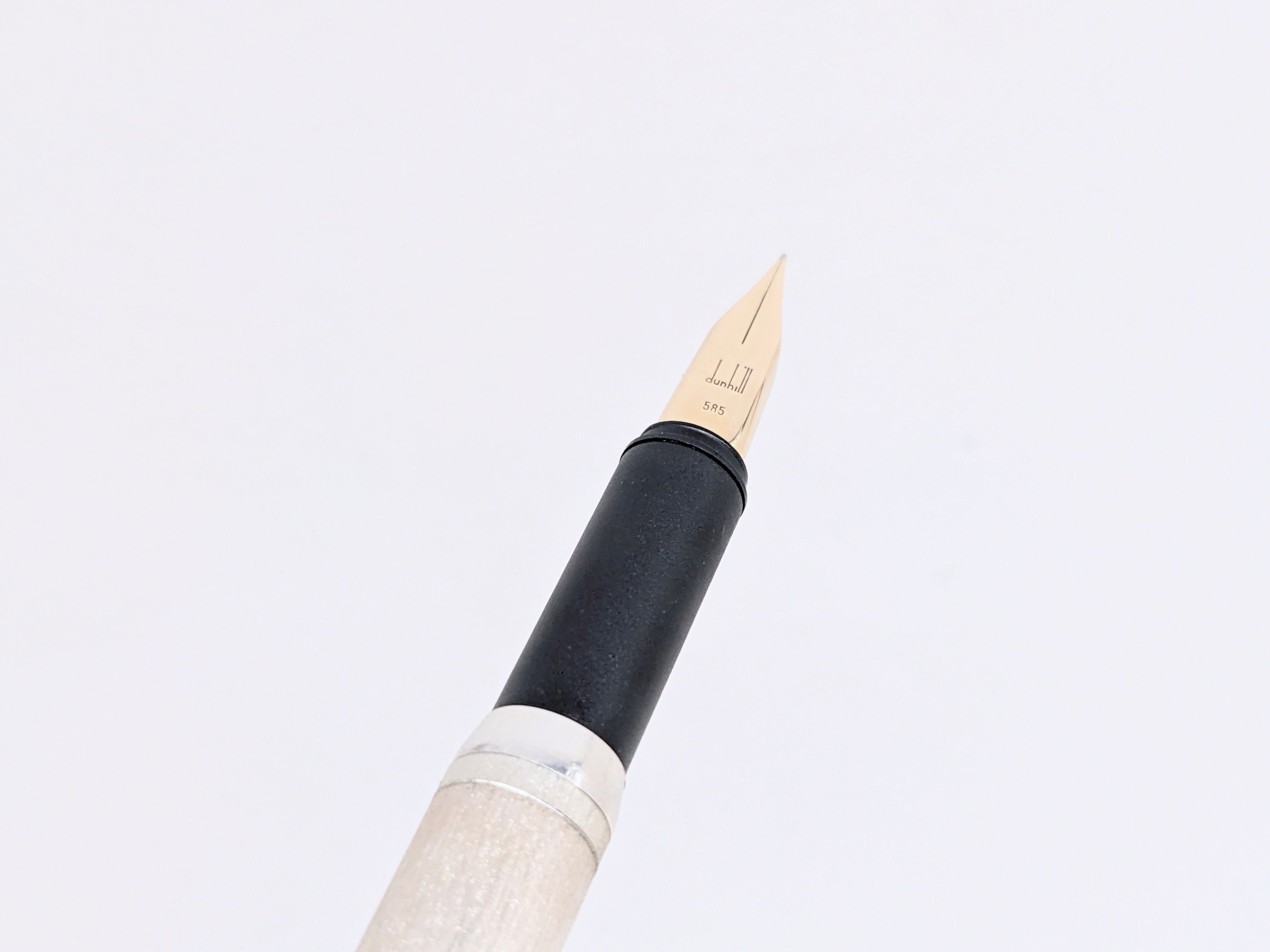 80s ダンヒル フローレンタイン 純銀 DUNHILL QIS127 （極細字） 14K