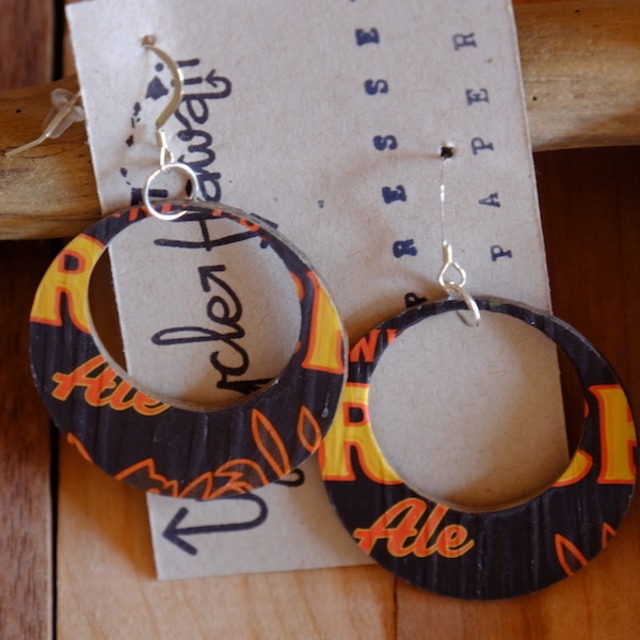 Upcycle Hawaii Pressed Paper Earrings / ハワイ島生まれのピアス　UH-PPEarrings8