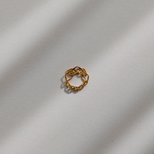 Heritage chain ring   Gold