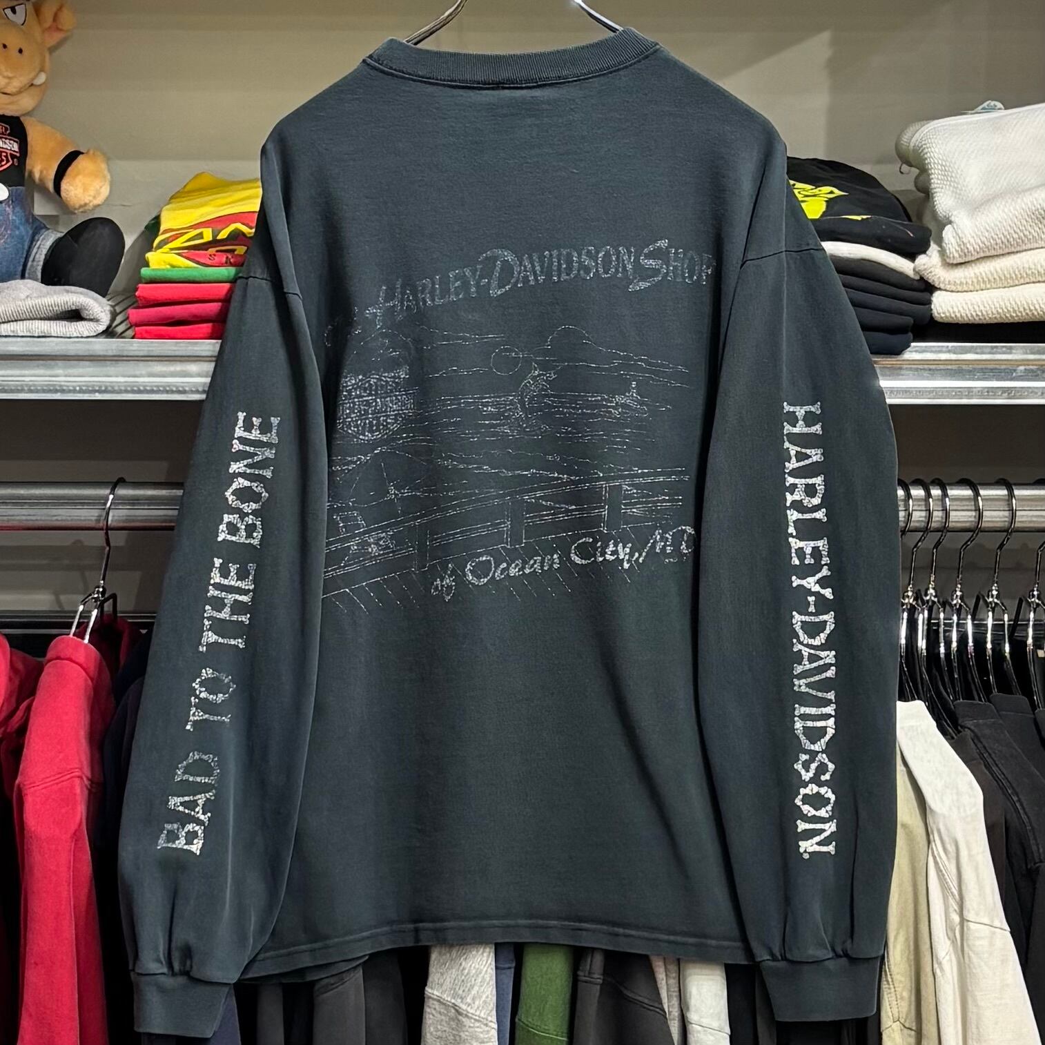 00's Harley-Davidson Bad to the Bone Long sleeve T-shirt LARGE