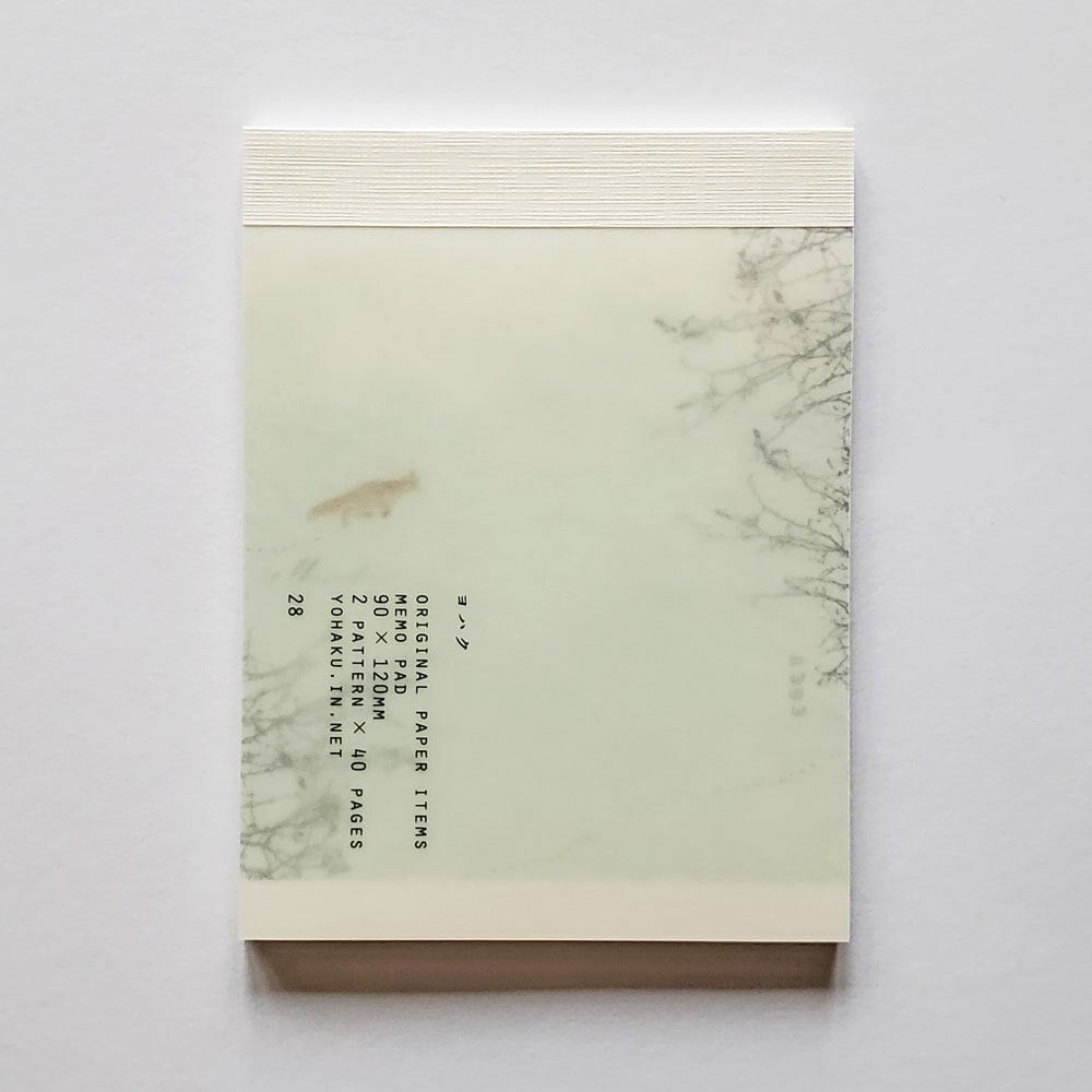 ヨハク メモ帳 28 ユキアソビ M-197 キタキツネ