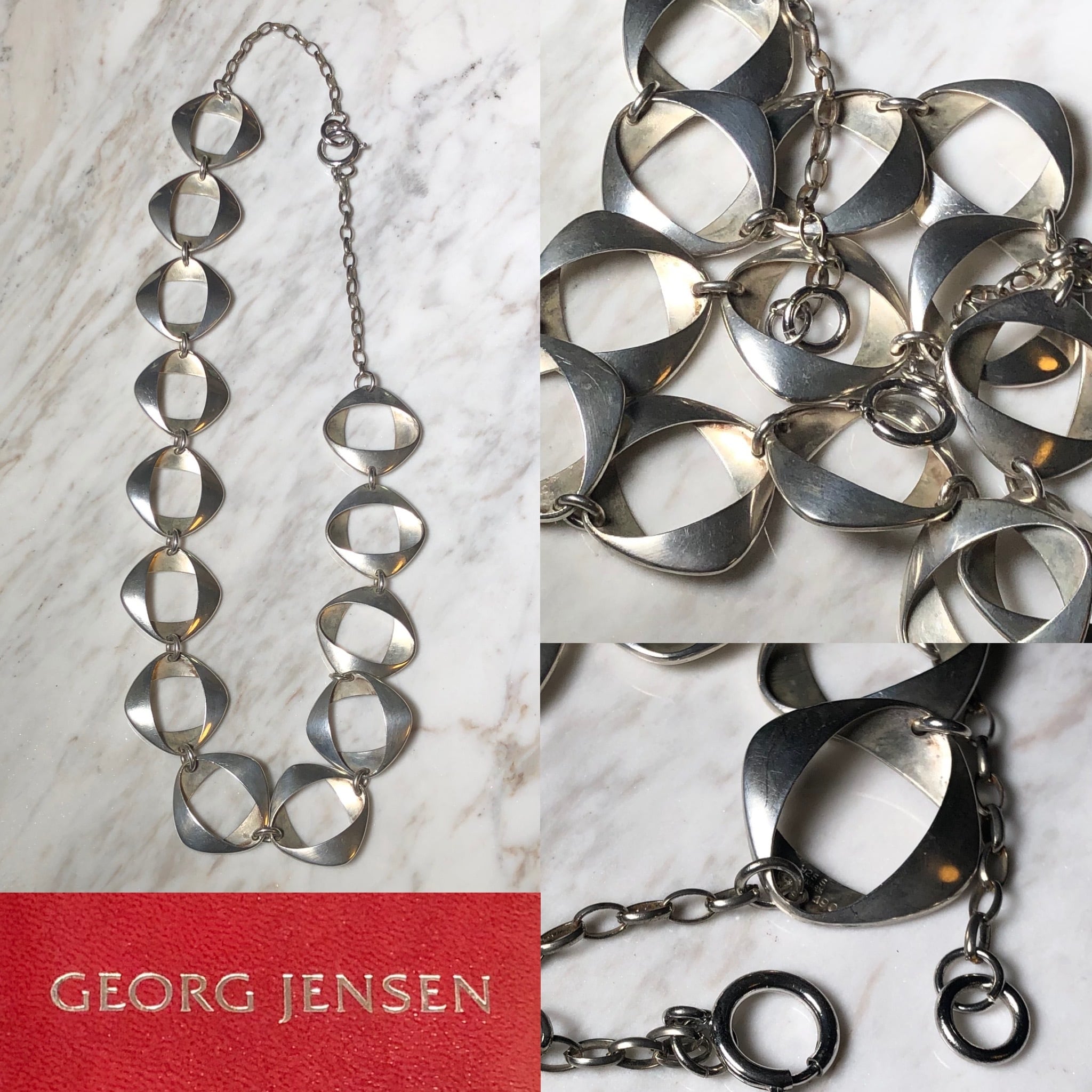 GEORG JENSEN silver necklace designed by Henning Koppel 