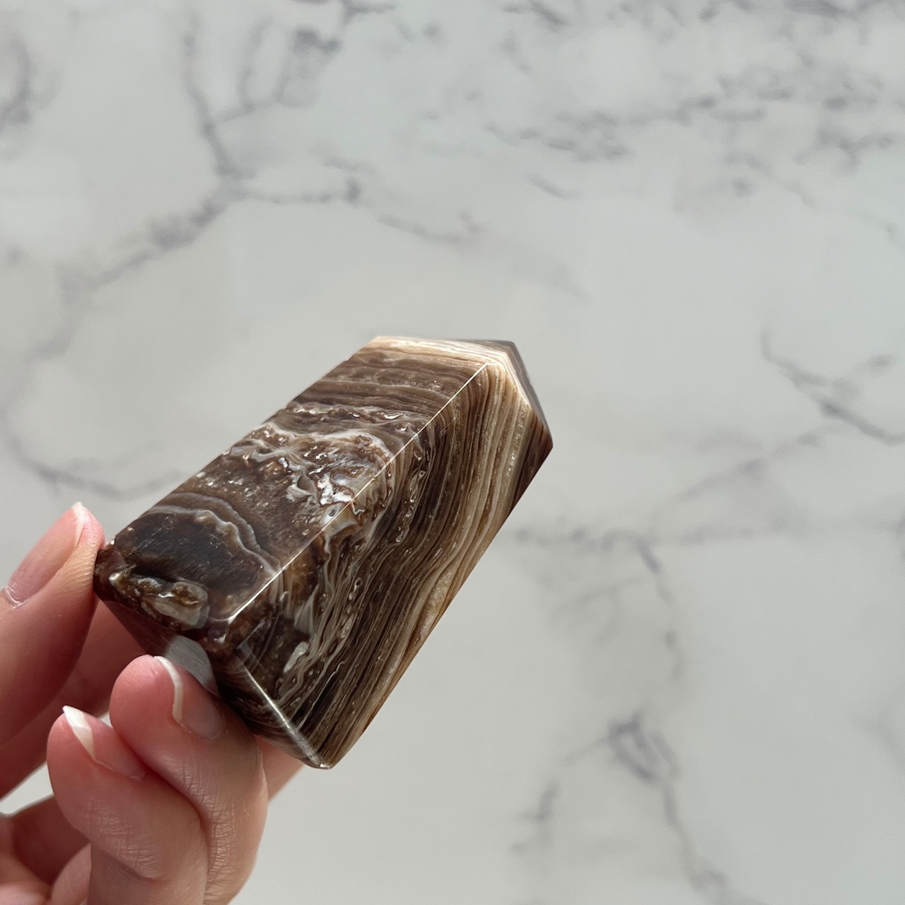 チョコレートカルサイト*天然石ポイント*天然石インテリア*置き物*T65