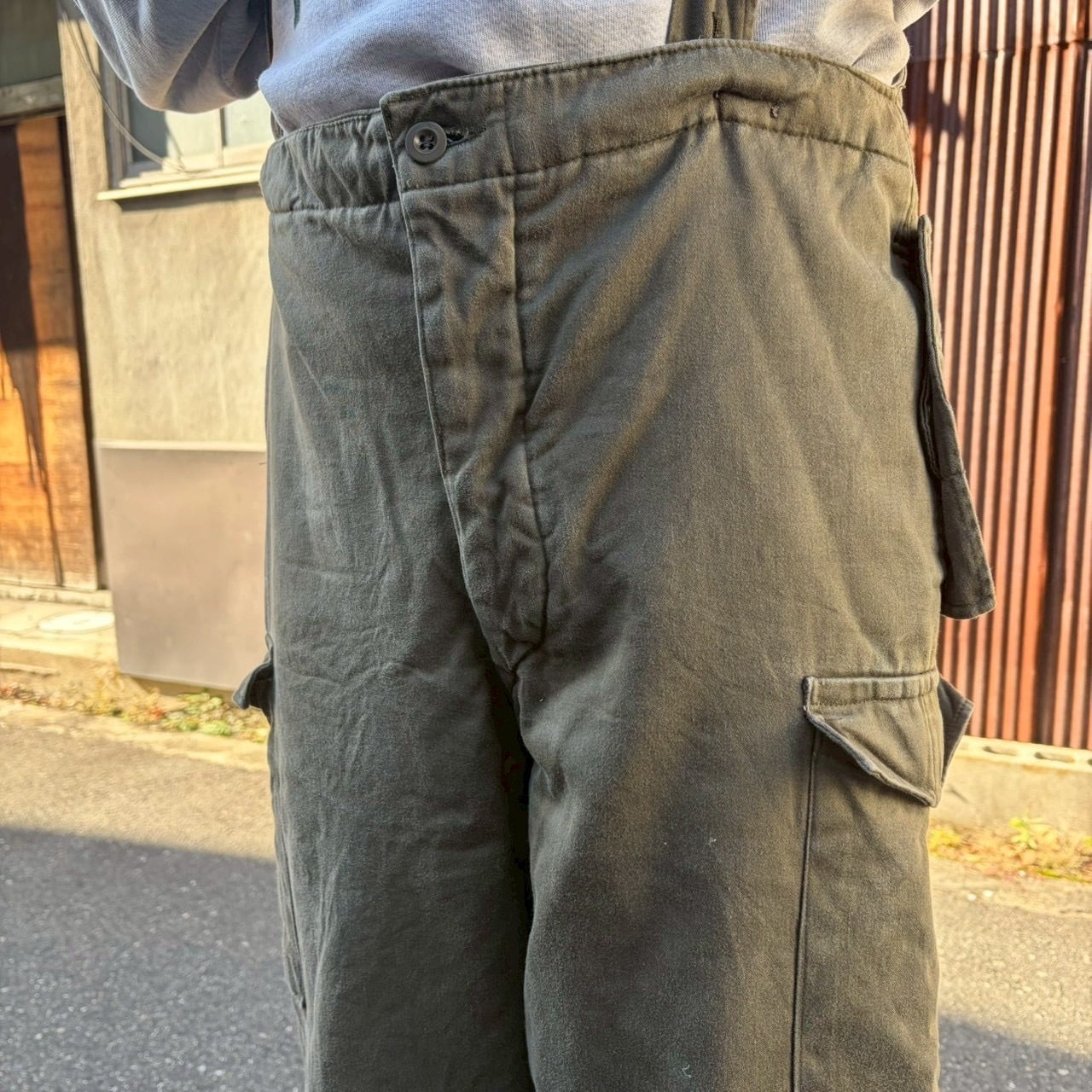 80s オーストリア軍 実物 オーバーオール 防寒パンツ つなぎ W96cm L