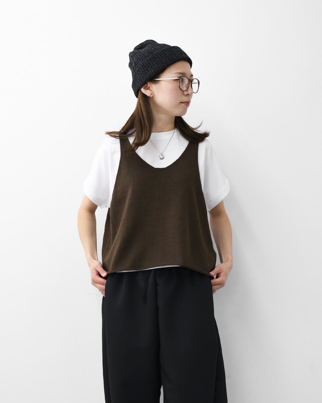 mizuiro ind [ミズイロ インド] U neck short vest [2-220043] Uネック