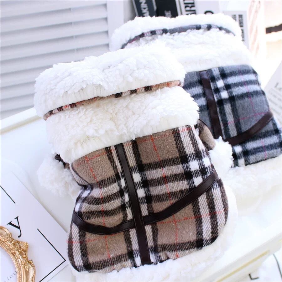 《予約》T0131 もこもこチェックのアウター