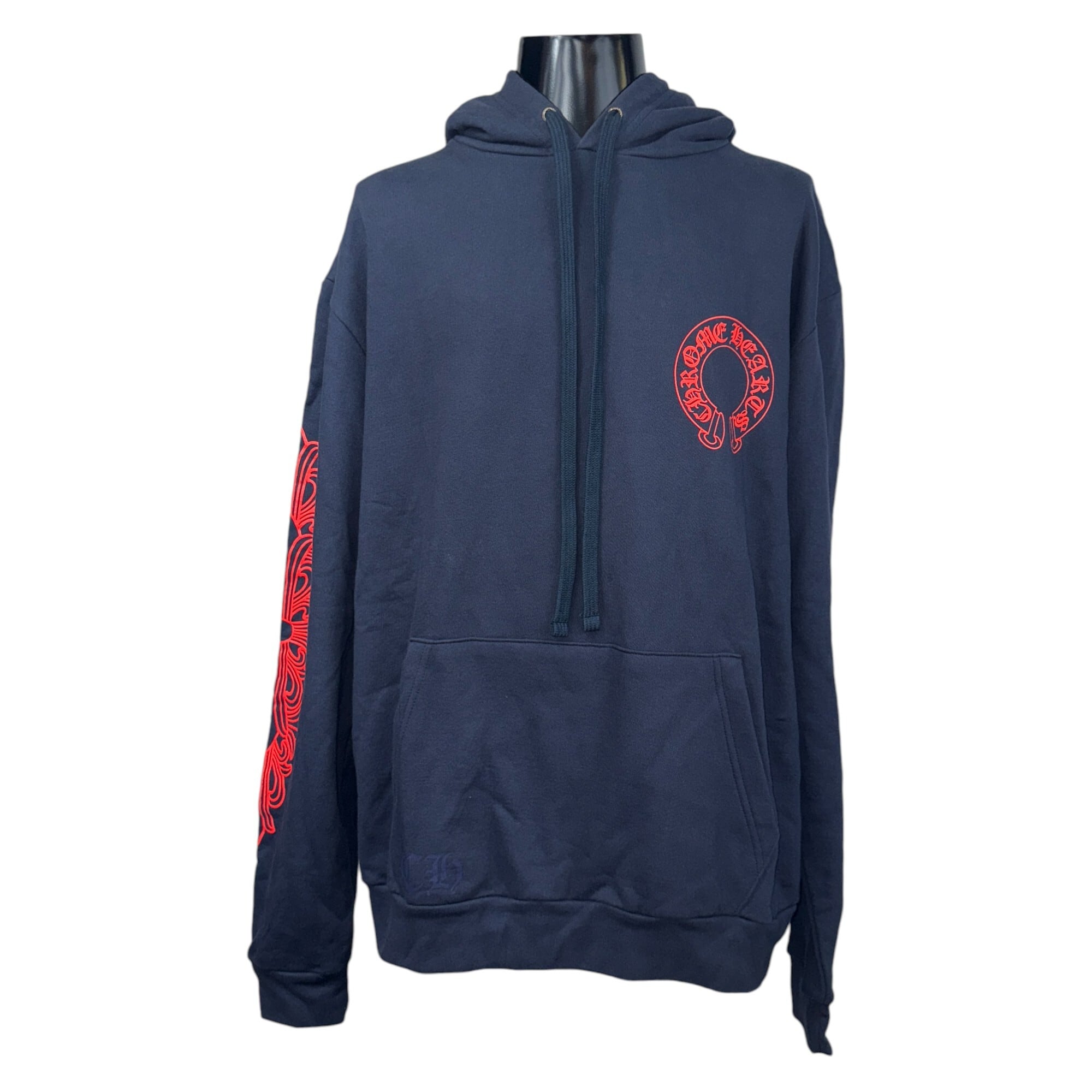 CHROME HEARTS】クロムハーツ ホースシュー フローラルクロス パーカー