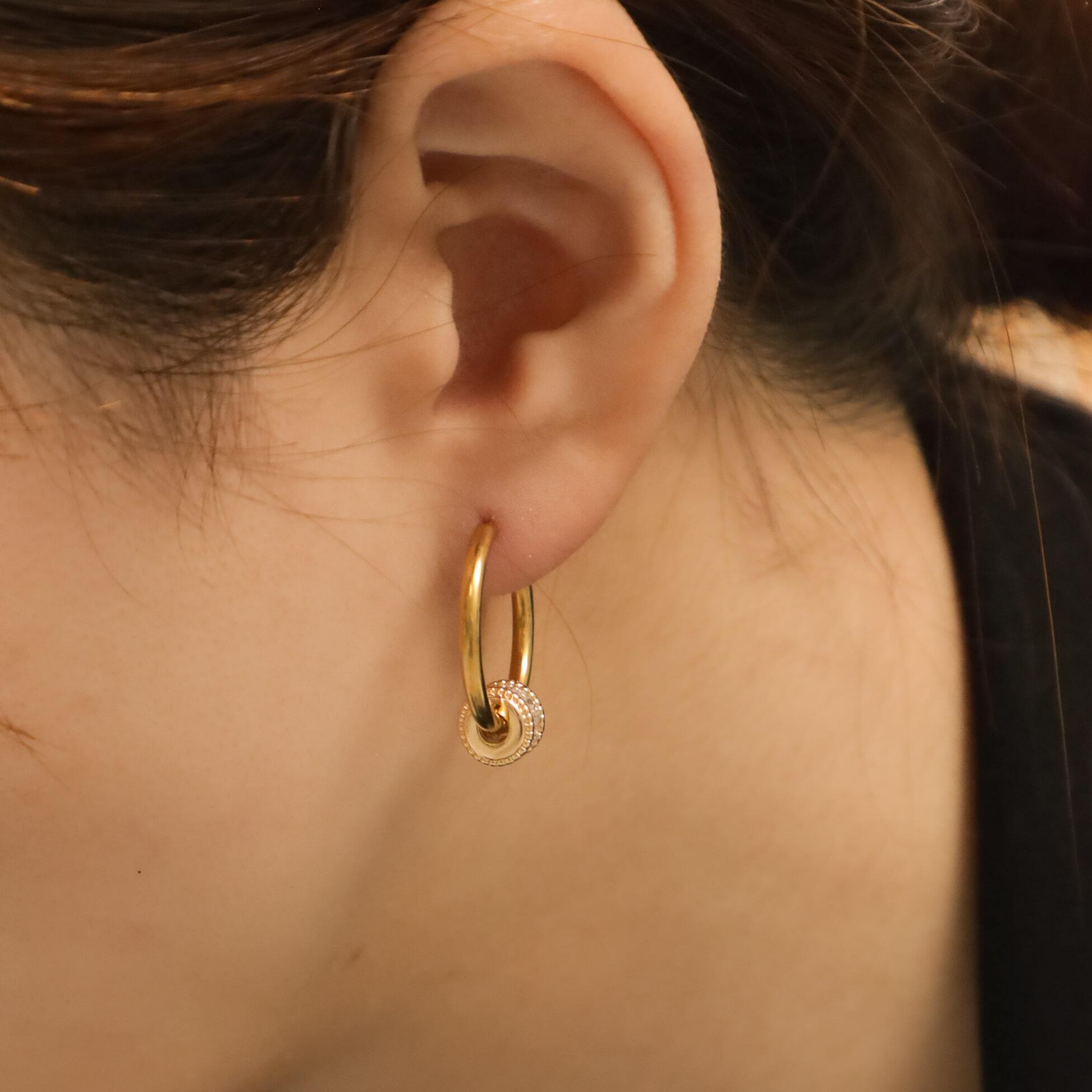 316L 2way zirconia tire hoop pierce（ 15㎜ ）#p106 | fino（フィノ）