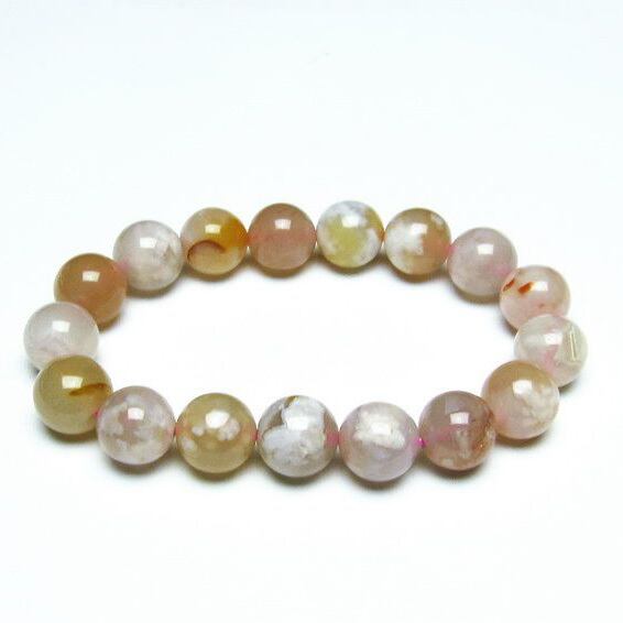 チェリーブロッサムアゲート ブレスレット 桜瑪瑙 12mm [M便 1/10] 111-26437