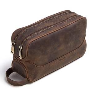 Genuine Leather Travel Pouch Bag / 本革 レザー トラベル ポーチ バッグ