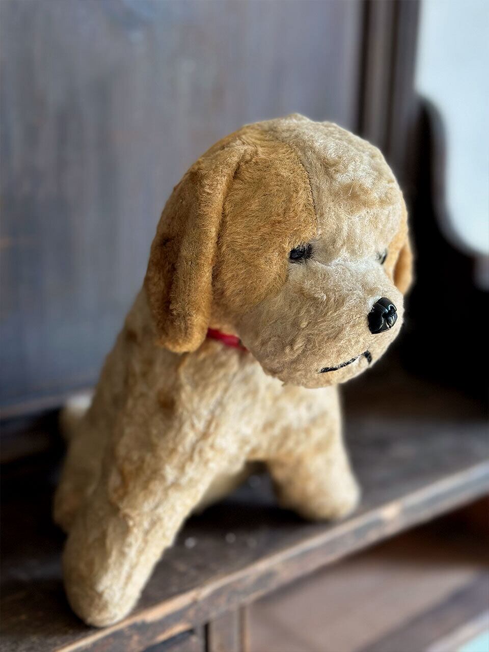 赤い首輪 子犬のぬいぐるみ | Brocante de La Cocotte （フランス