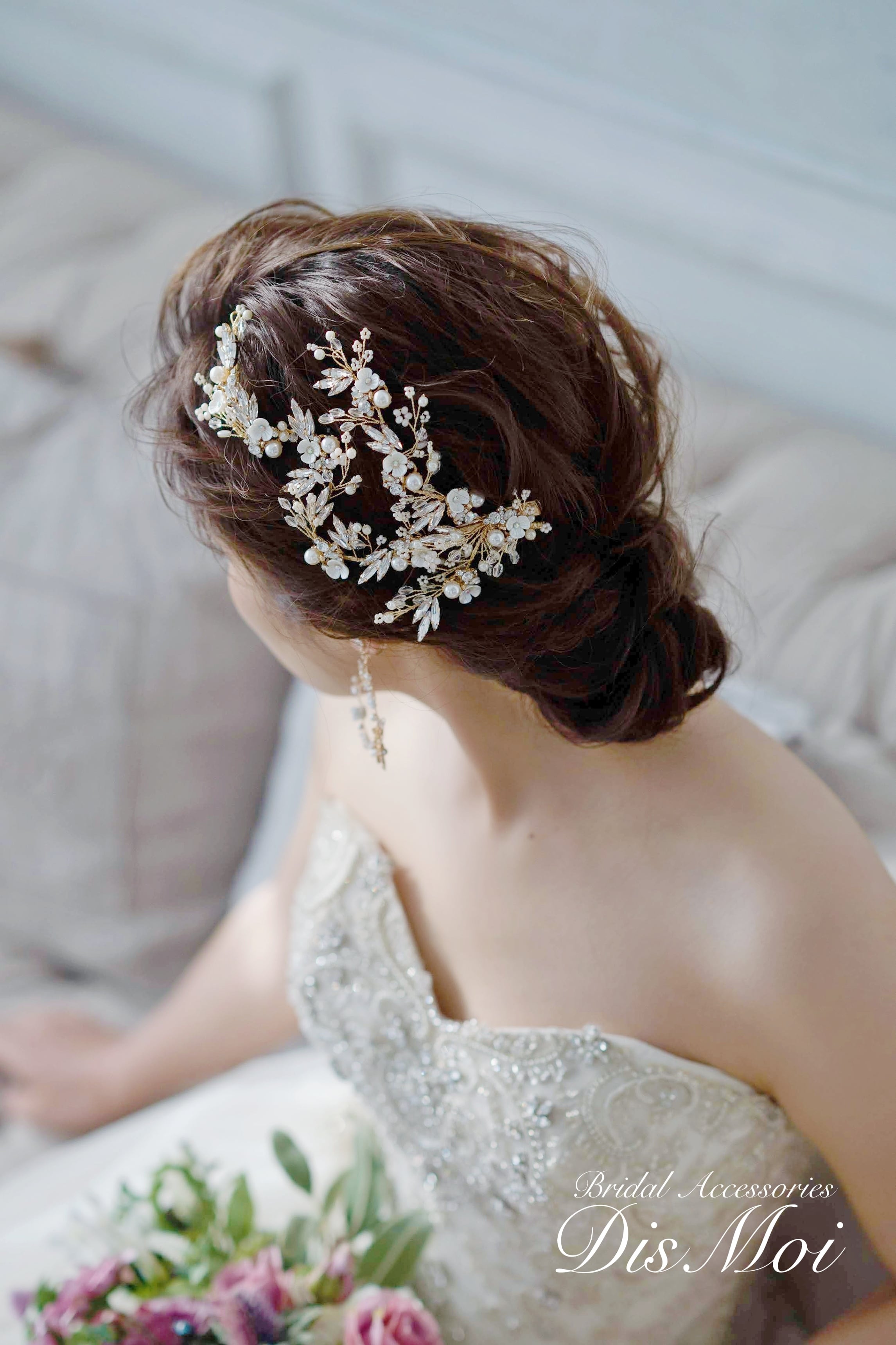 ヘッドピース silver/gold ~ブライダルヘッドドレス~ ≪HP-30